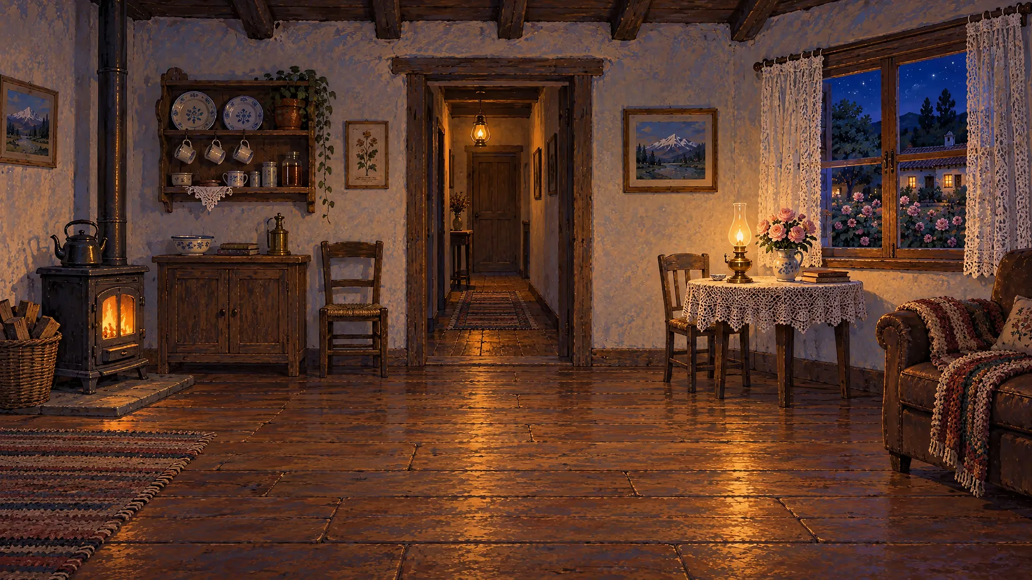 En la sala de una casa modesta, Carmencita y Elena, idénticas, se miran por primera vez frente a frente y sonríen